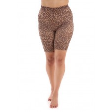 Pamela Mann Small Leopard Printed Curvy Anti Chafing Shorts